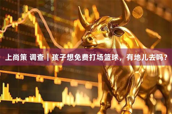 上尚策 调查｜孩子想免费打场篮球，有地儿去吗？